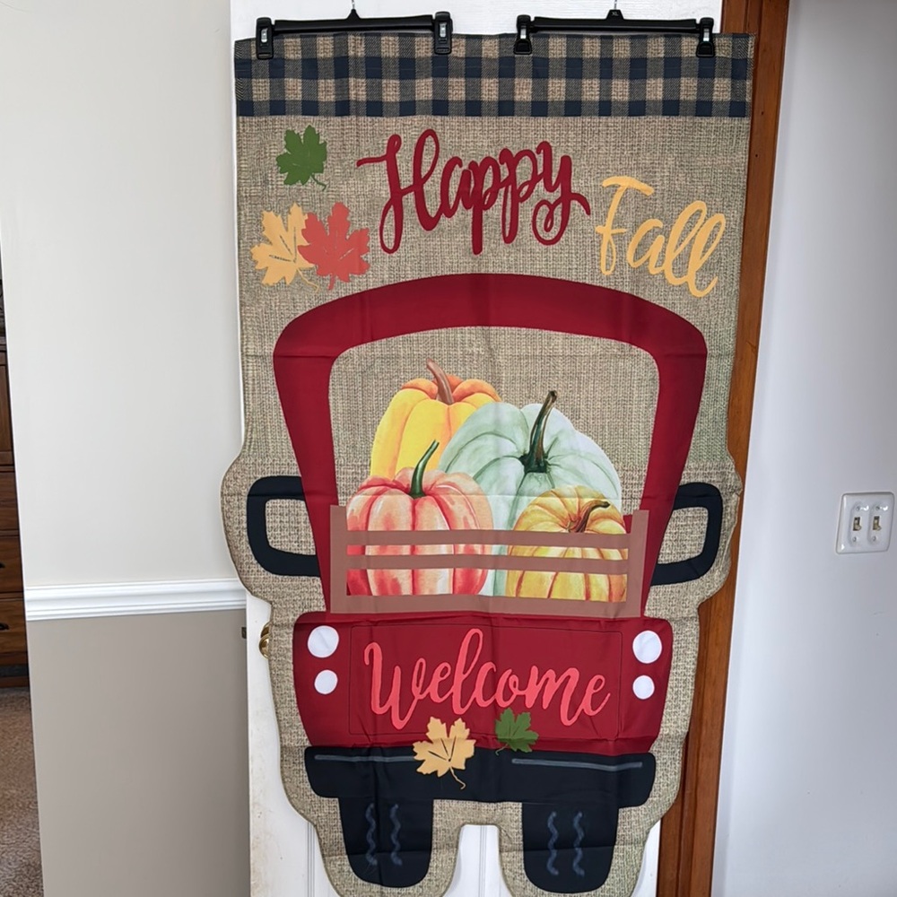 Happy Fall Welcome Flag